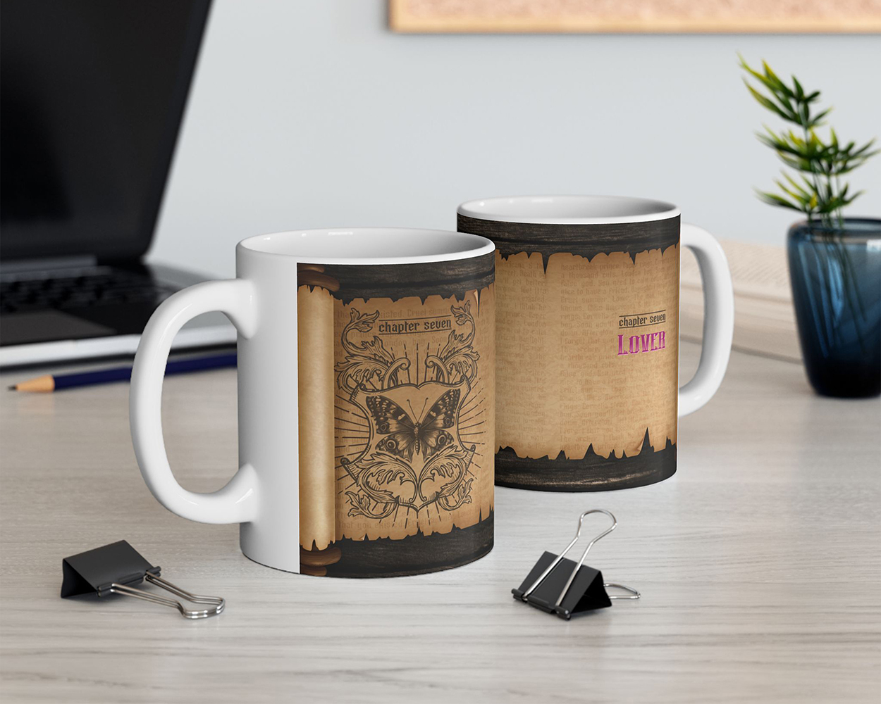 Lover era medieval scroll ceramic mug - Image 3