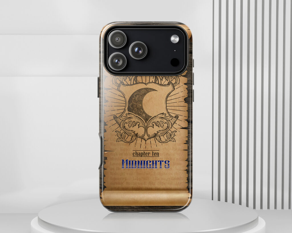 Midnights era medieval scroll phone case