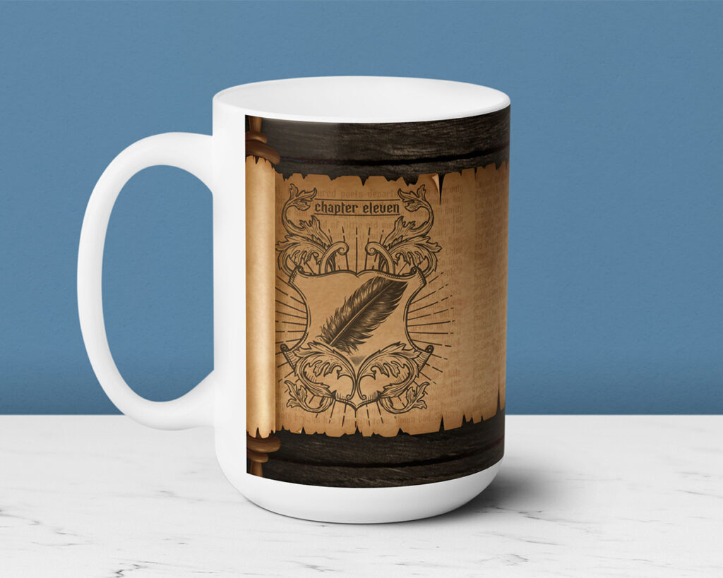 Tortured Poets era medieval scroll ceramic mug