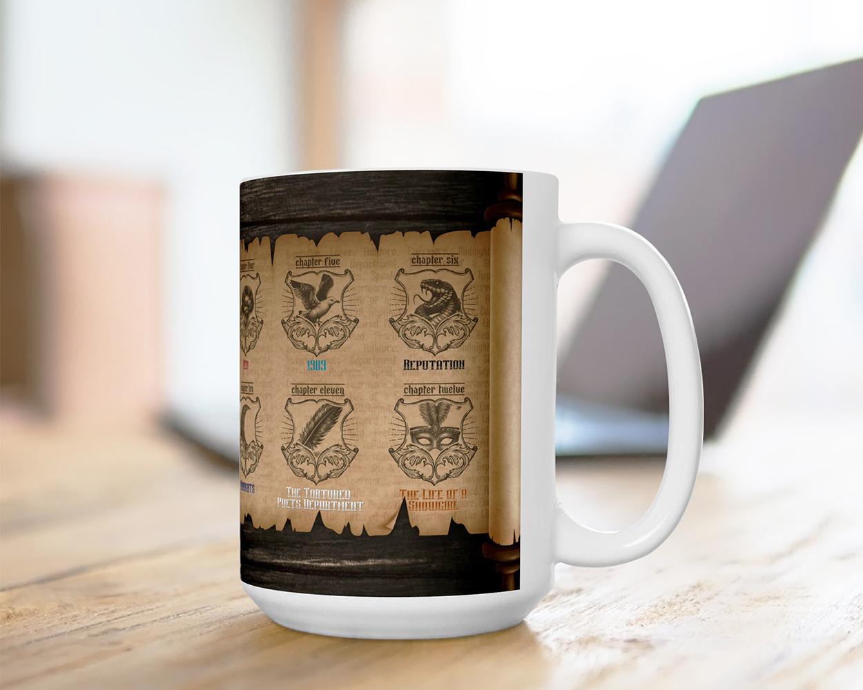 All eras medieval scroll ceramic mug - Image 2