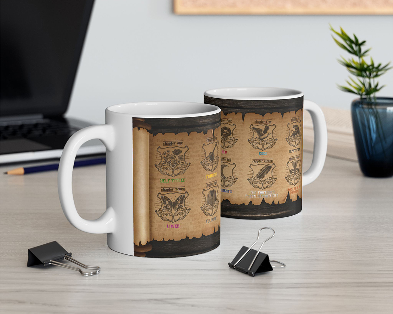 All eras medieval scroll ceramic mug - Image 3
