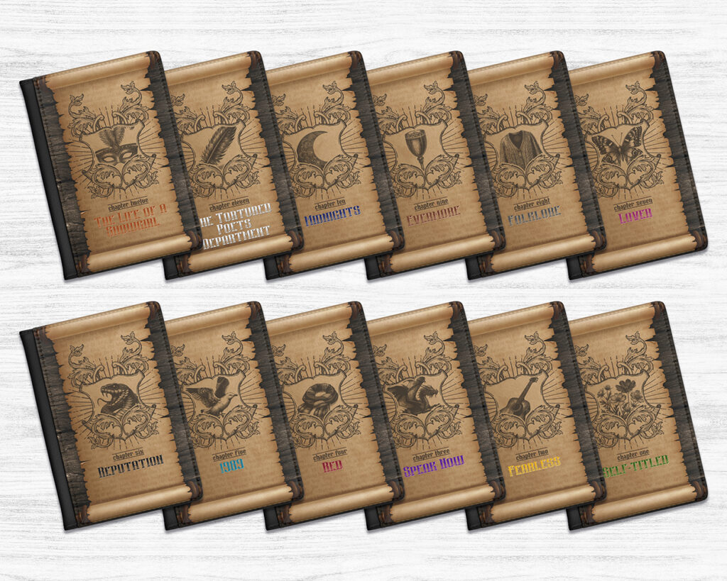 Collection of The Eras medieval scroll passport covers