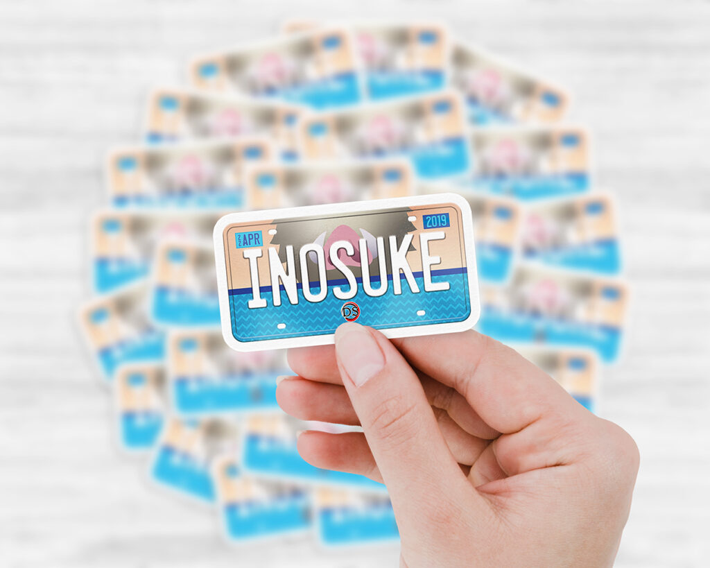 Inosuke Hashibira license plate sticker