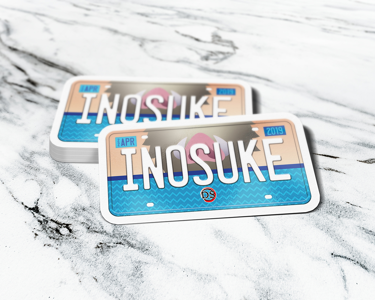 Inosuke Hashibira license plate sticker - Image 2
