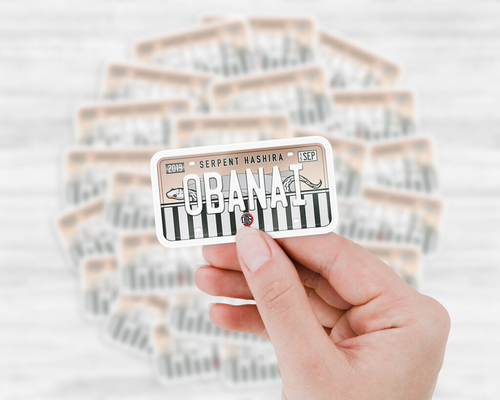 Obanai Iguro Hashira license plate sticker