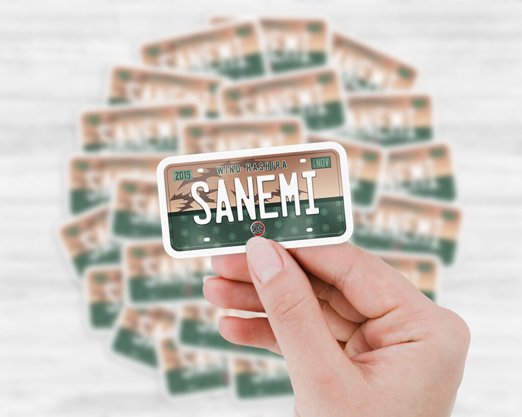 Sanemi Shinazugawa Hashira license plate sticker