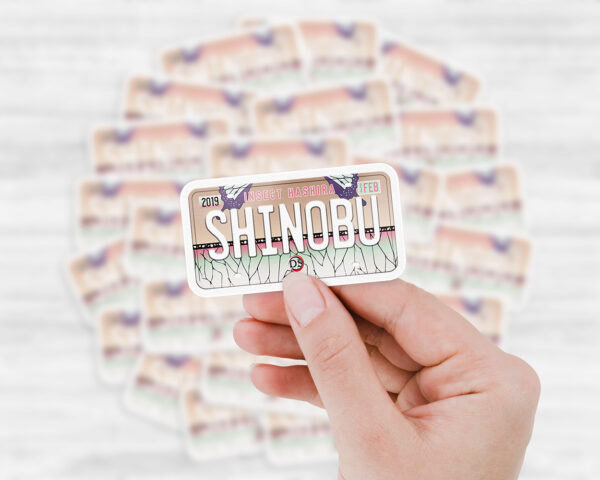 Shinobu Kocho Hashira license plate sticker