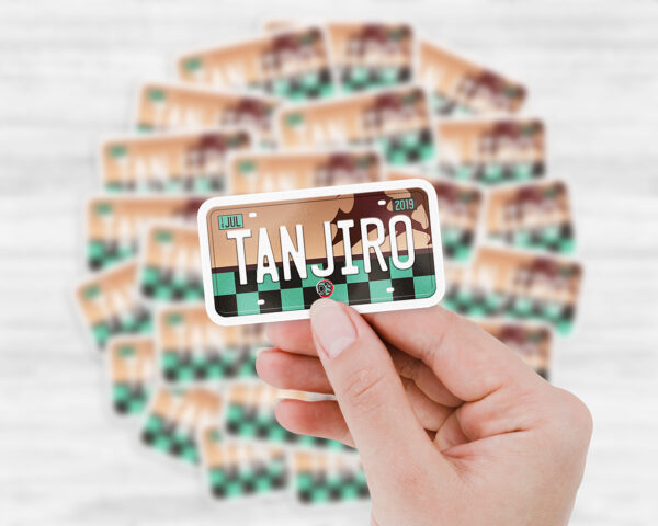 Tanjiro Kamado license plate sticker