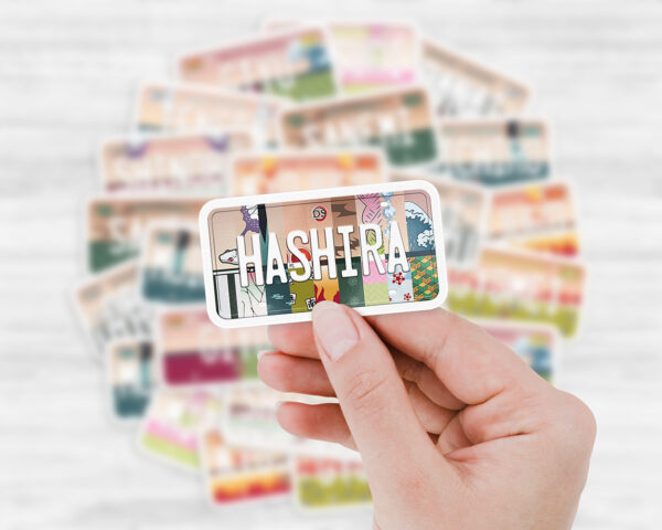 The Hashira license plate sticker