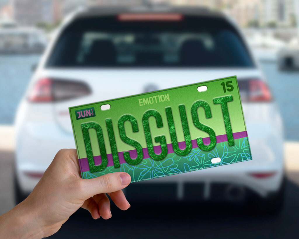Disgust emotion bumper sticker