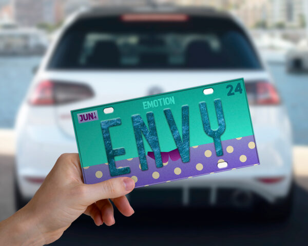 Envy emotion bumper sticker