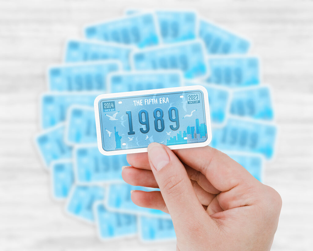 1989 era license plate sticker