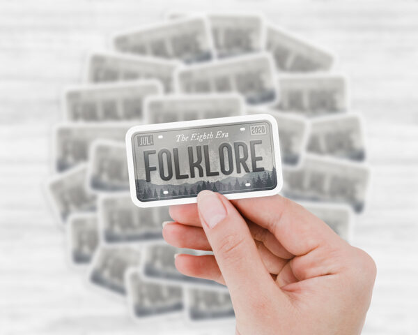Folklore era license plate sticker