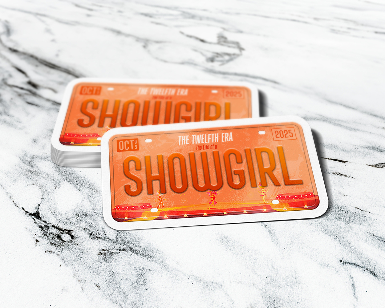 Showgirl era license plate sticker - Image 2