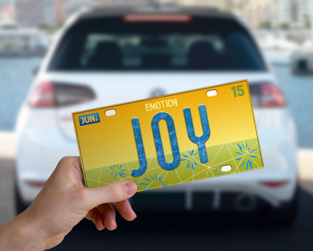 Joy emotion bumper sticker