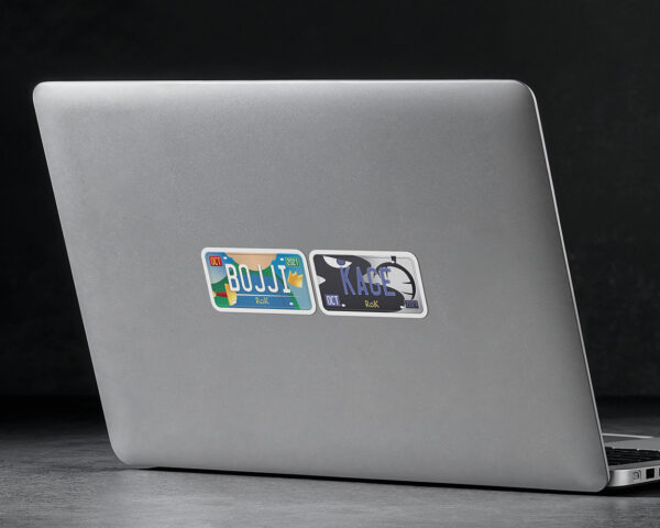 Collection of Ranking of Kings anime characters license plate stickers