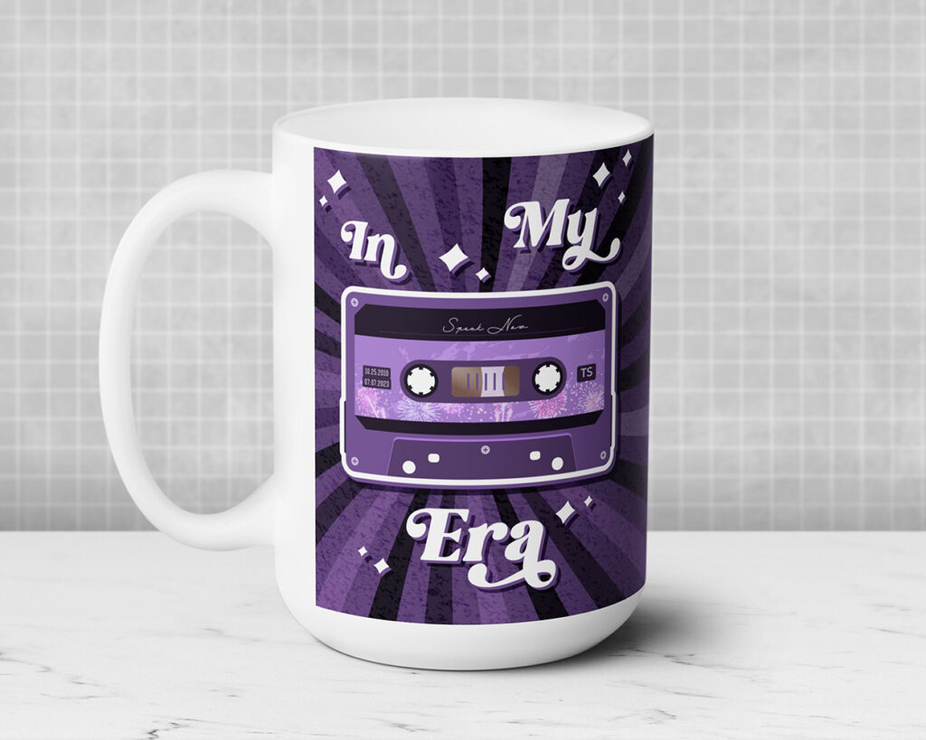 In my Speak Now era vintage cassette tape ceramic mug
