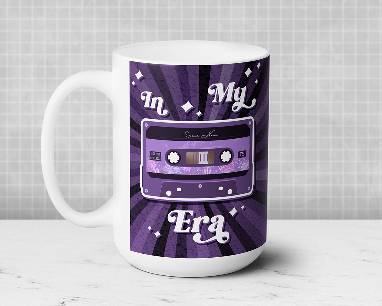 Collection of In my eras vintage cassette tape ceramic mugs - Image 11