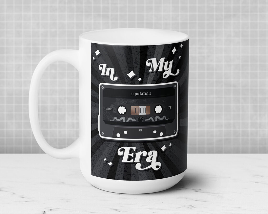 In my Reputation era vintage cassette tape ceramic mug