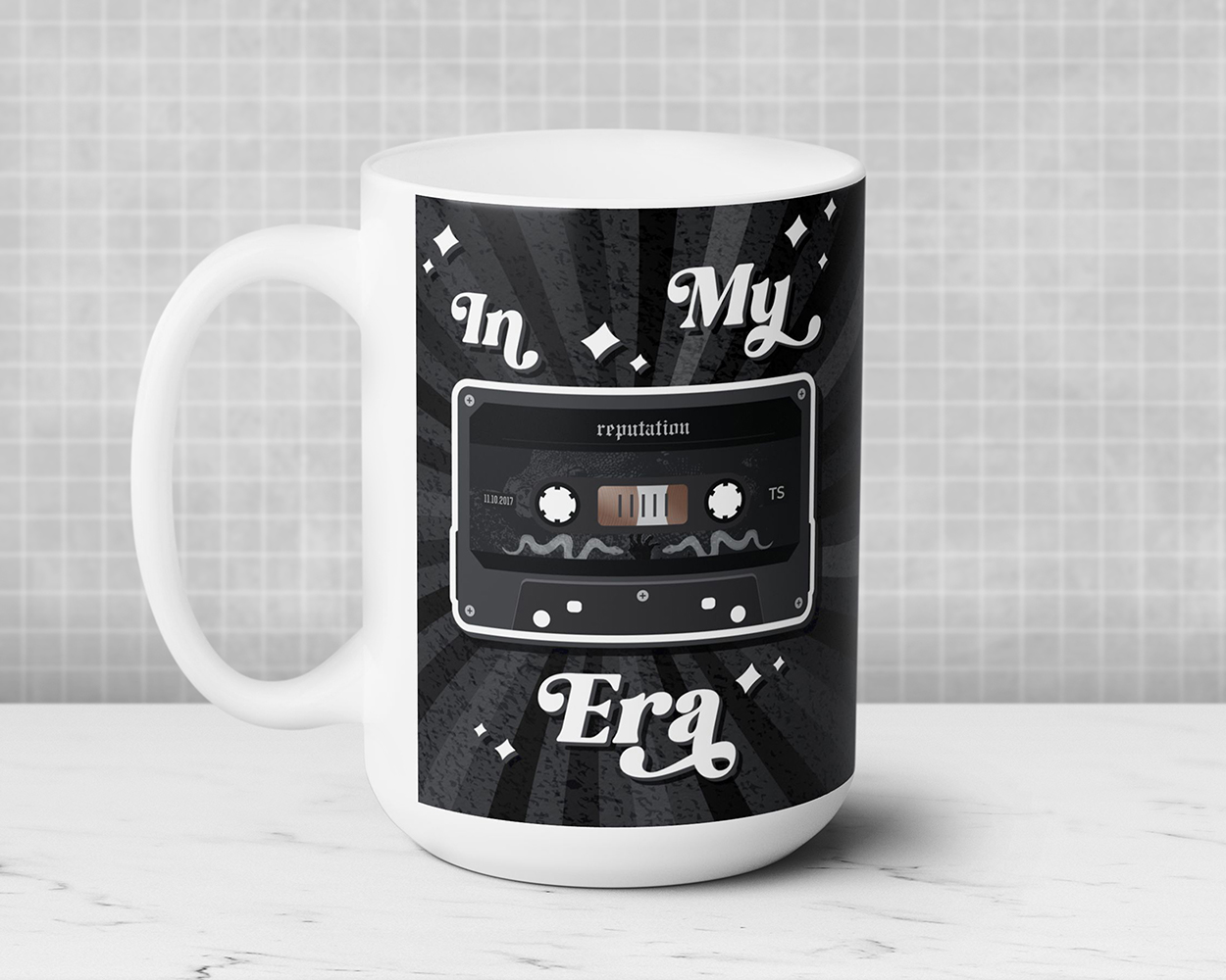 Collection of In my eras vintage cassette tape ceramic mugs - Image 8