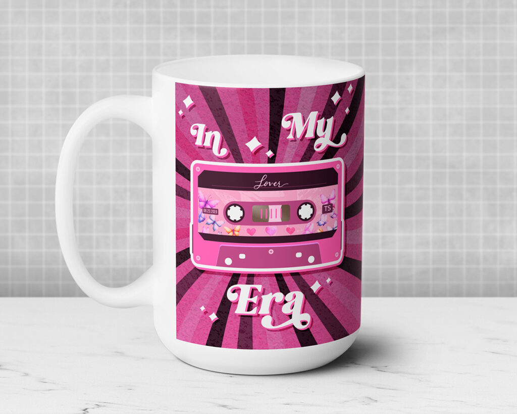 In my Lover era vintage cassette tape ceramic mug