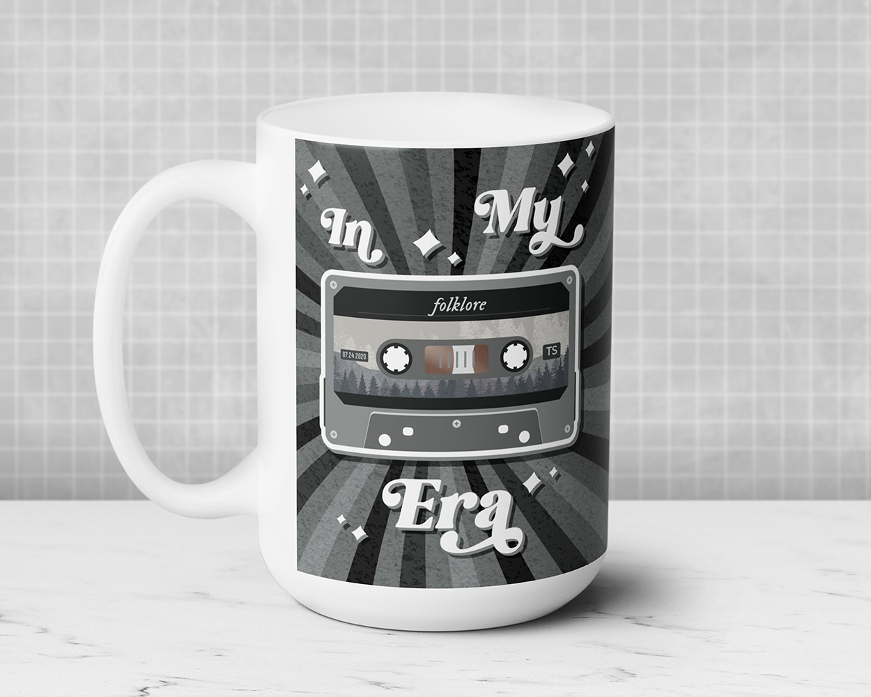 Collection of In my eras vintage cassette tape ceramic mugs - Image 6