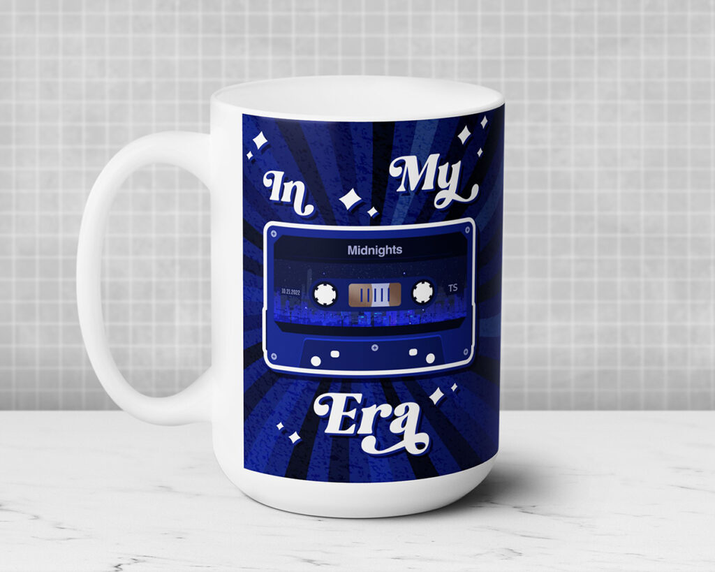 In my Midnights era vintage cassette tape ceramic mug
