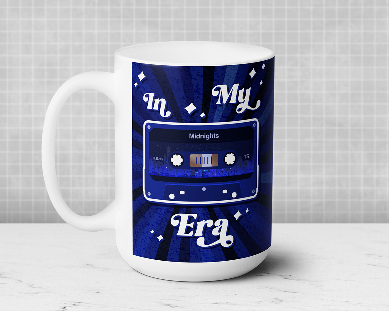 In my Midnights era vintage cassette tape ceramic mug