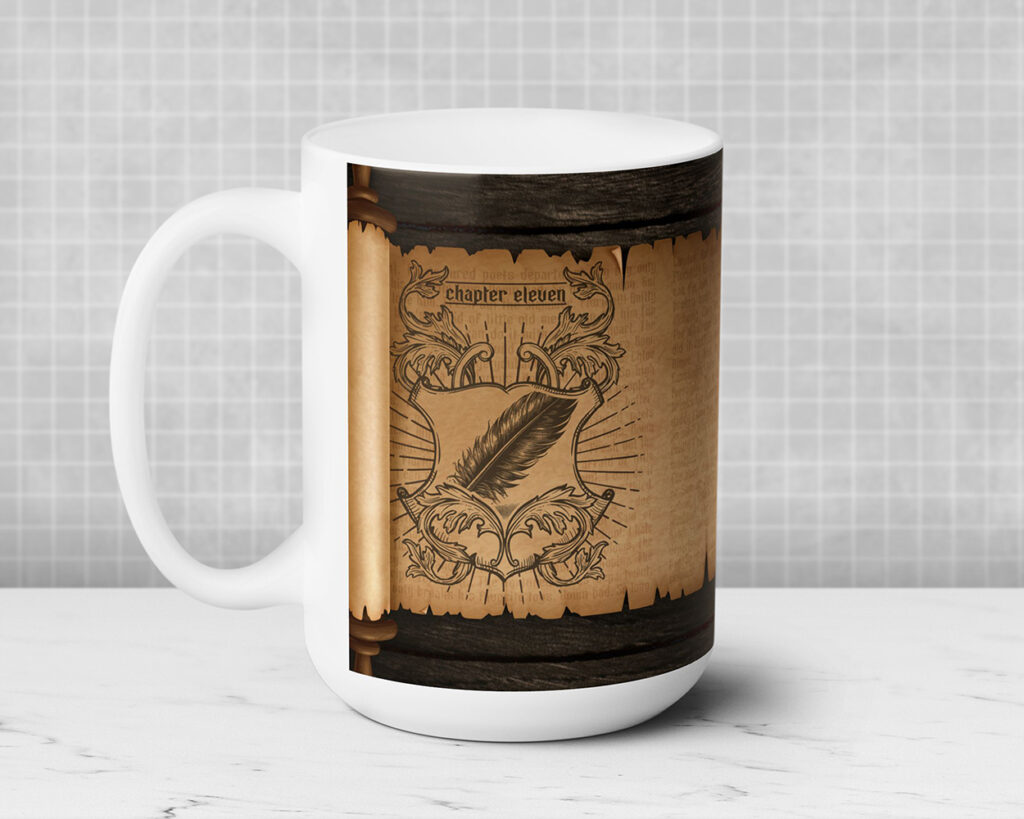 Tortured Poets era medieval scroll ceramic mug