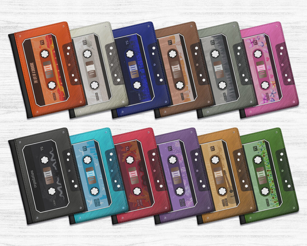 Collection of The Eras cassette tape passport covers