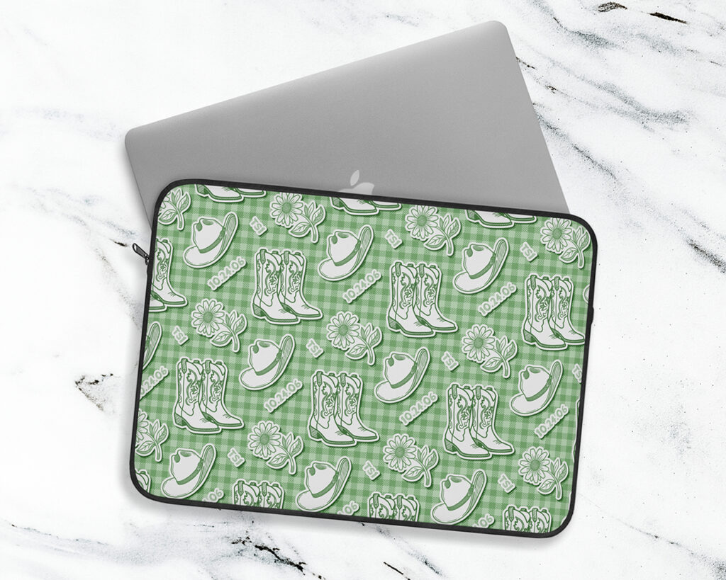 Self-titled era icon pattern laptop sleeve
