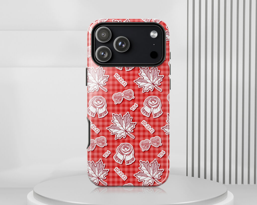 Red era icon pattern phone case