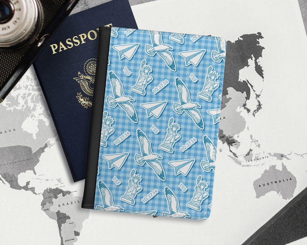 1989 era icon pattern passport cover