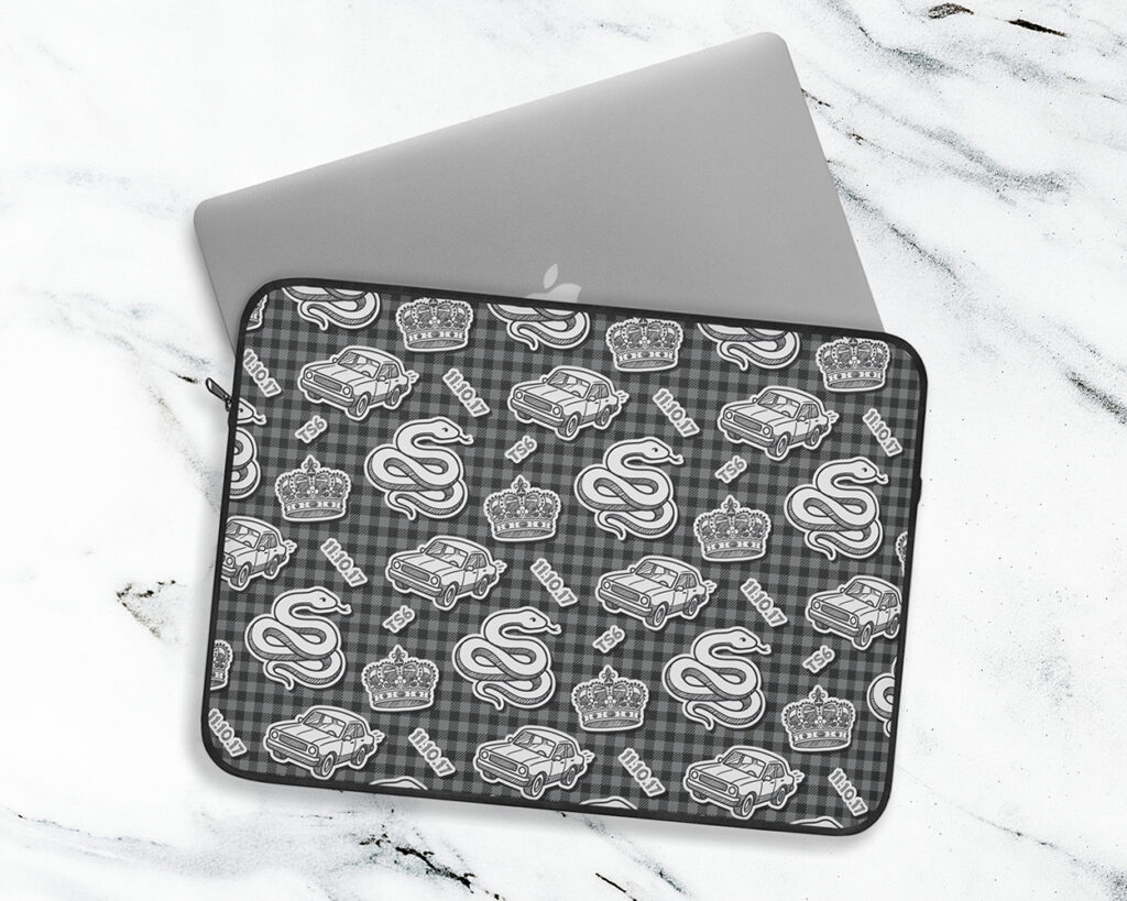 Reputation era icon pattern laptop sleeve